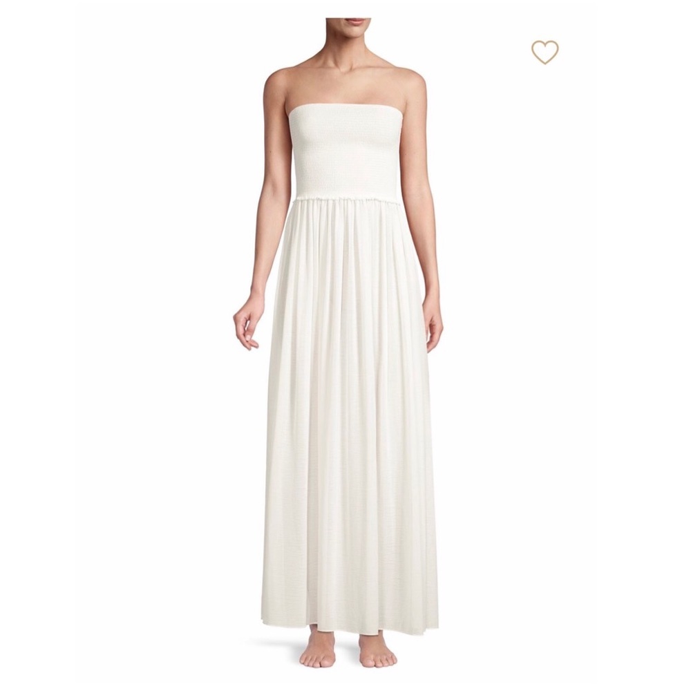 WITCHERY▪️White chiffon strapless maxi sundress